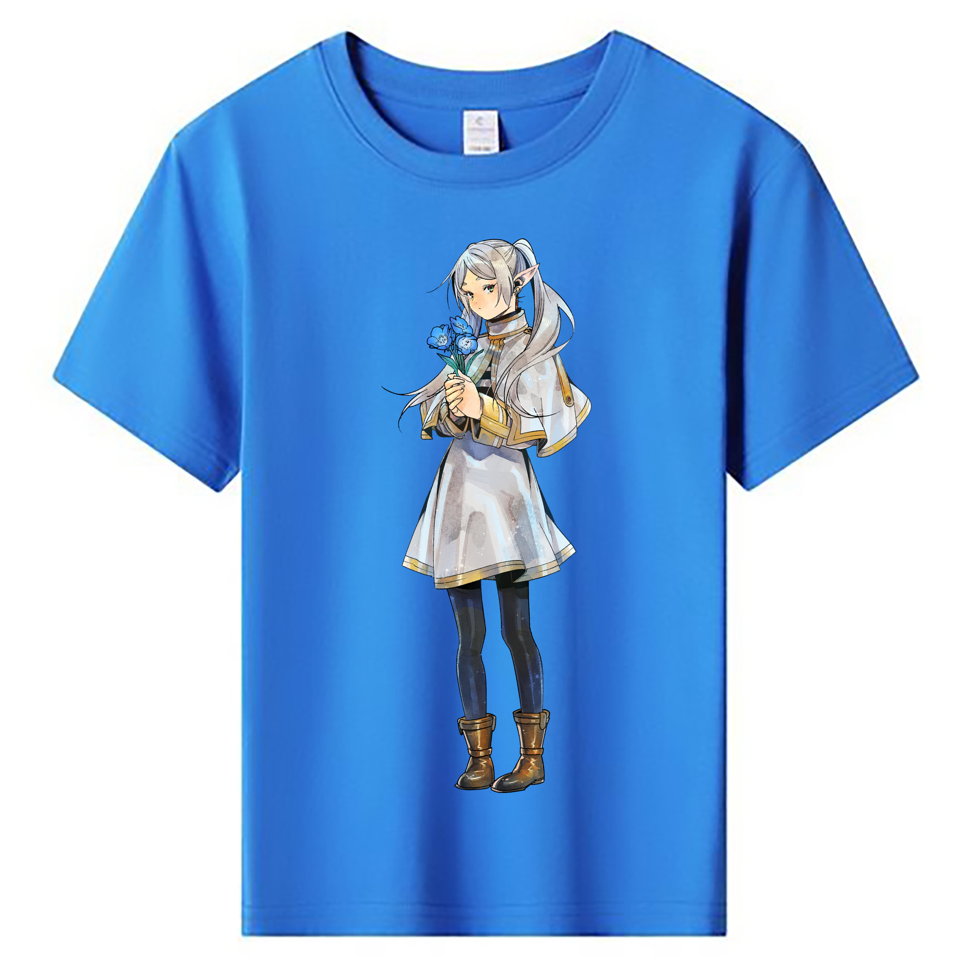 （画像用） 葬送のフリーレン Frieren 綿100％キッズTシャツ（フロントプリント）